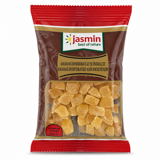 Jasmin Ananas Confiat Cuburi 100 g