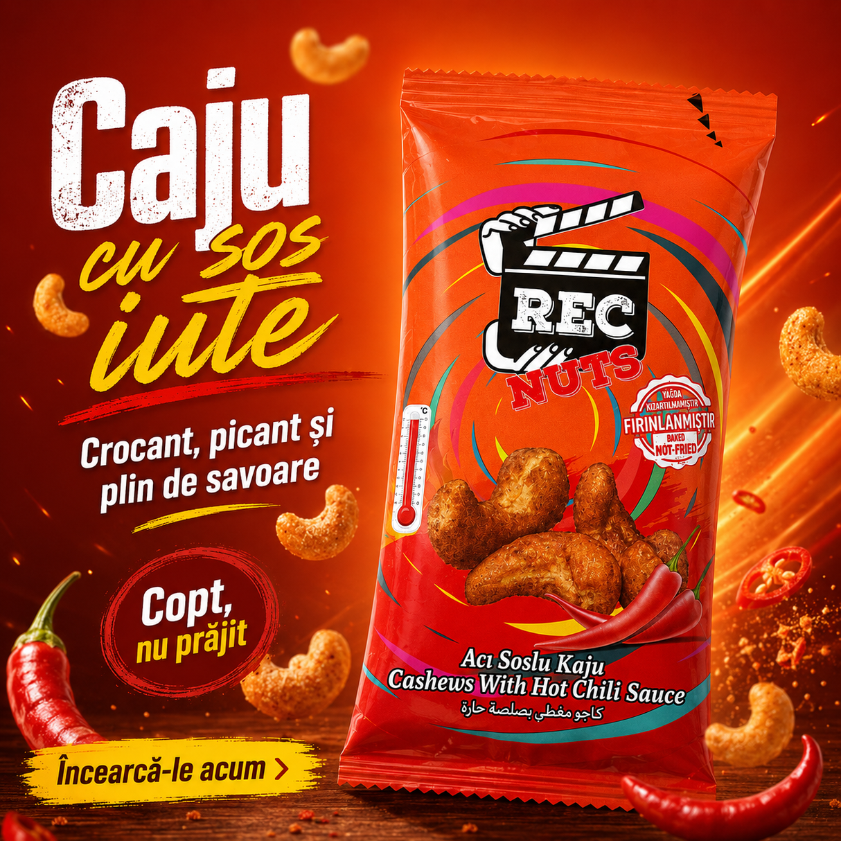 Rec Nuts Caju cu Sos Iute 40 g