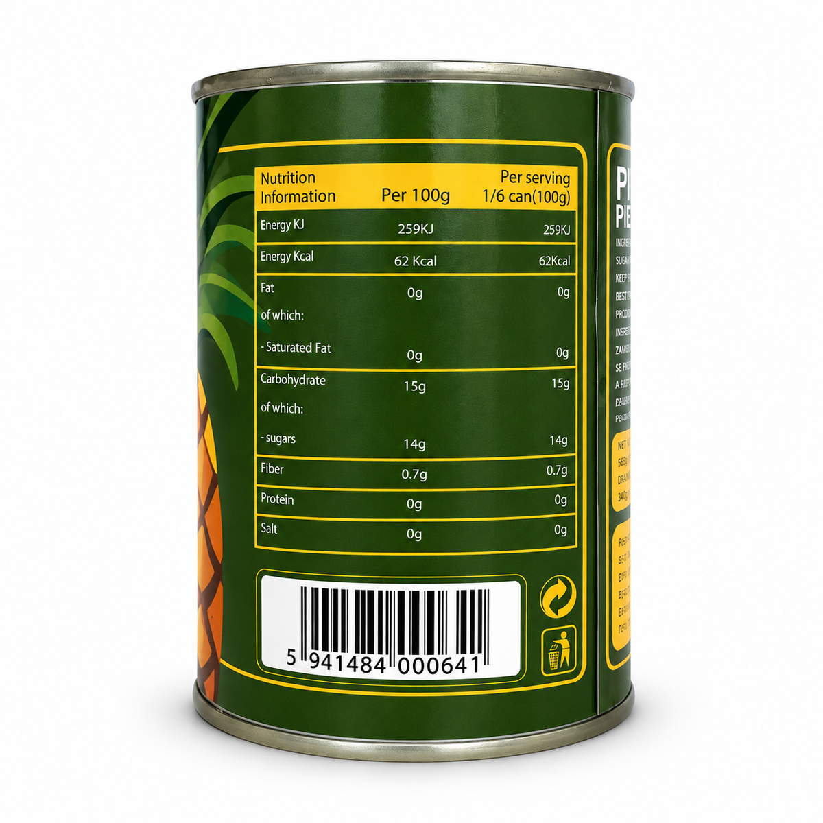 Sham Food Ananas Bucati 565 g