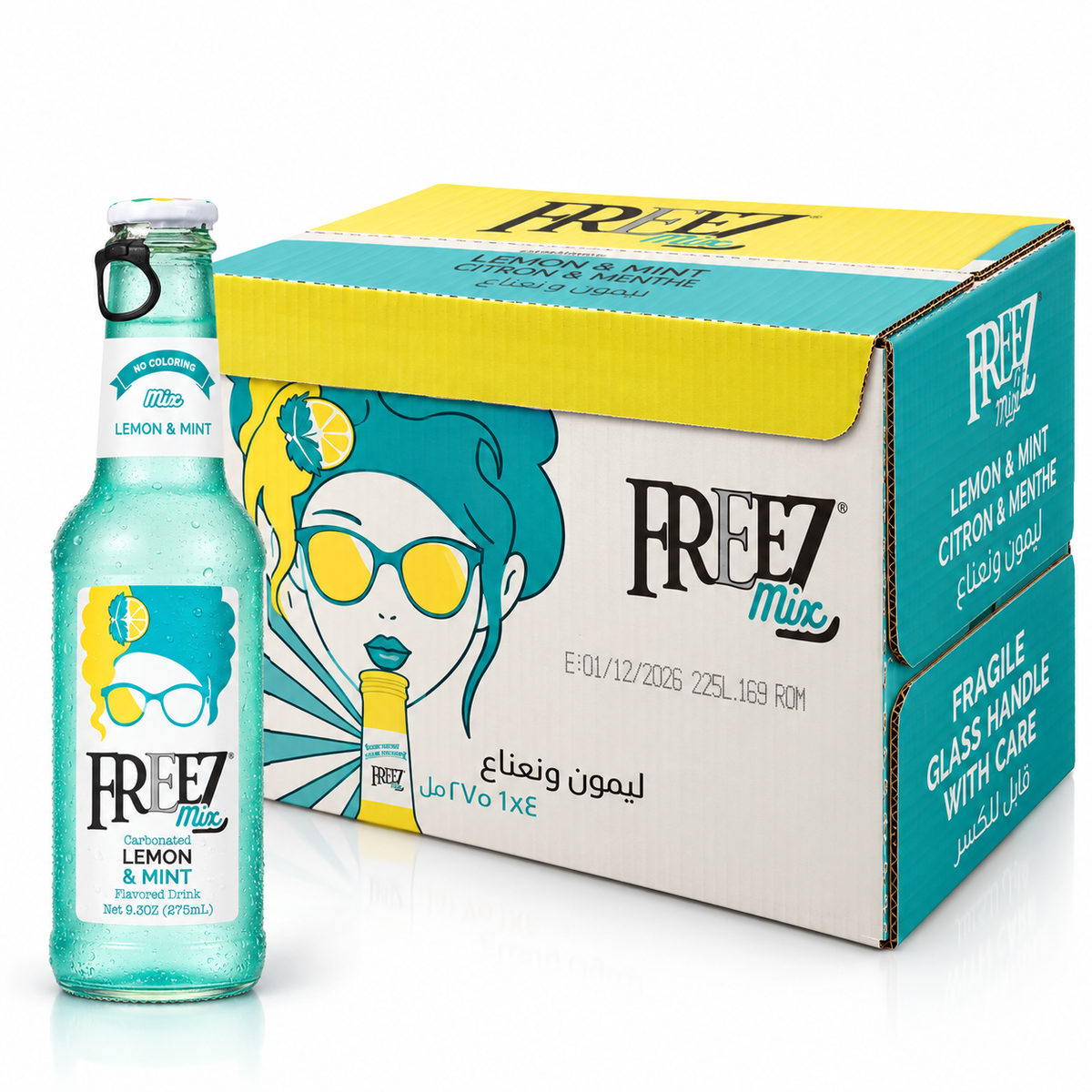 Bax Freez Mix Lemon & Mint – 24 x 275 ml – Ofertă Specială