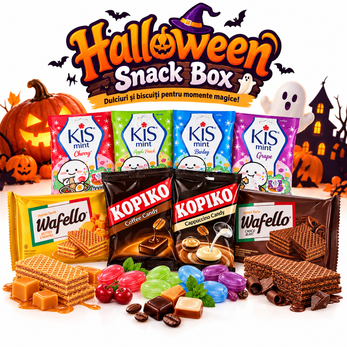 🎃 Halloween Snack Box – 28 de Delicii Dulci