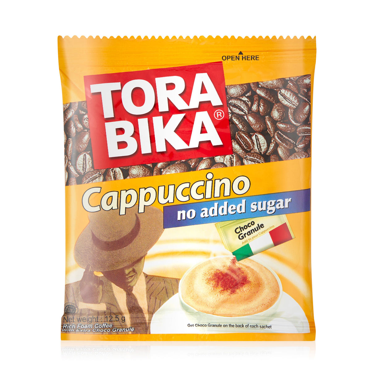 Pachet de 5 x Torabika Cappuccino fără zahăr adăugat (20 x 12,5 g)