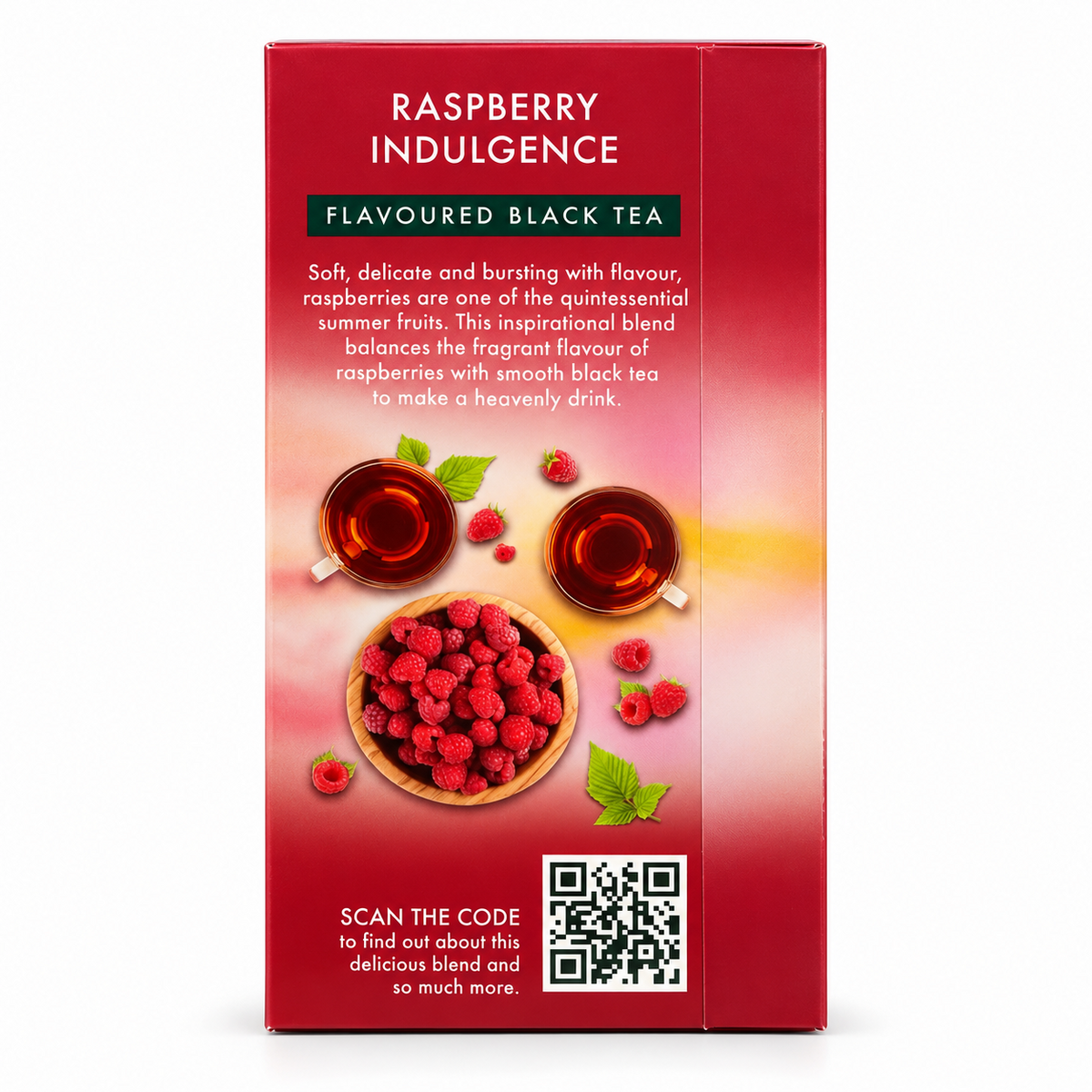 Ceai Ahmad Tea Raspberry Indulgence – cutie laterală
