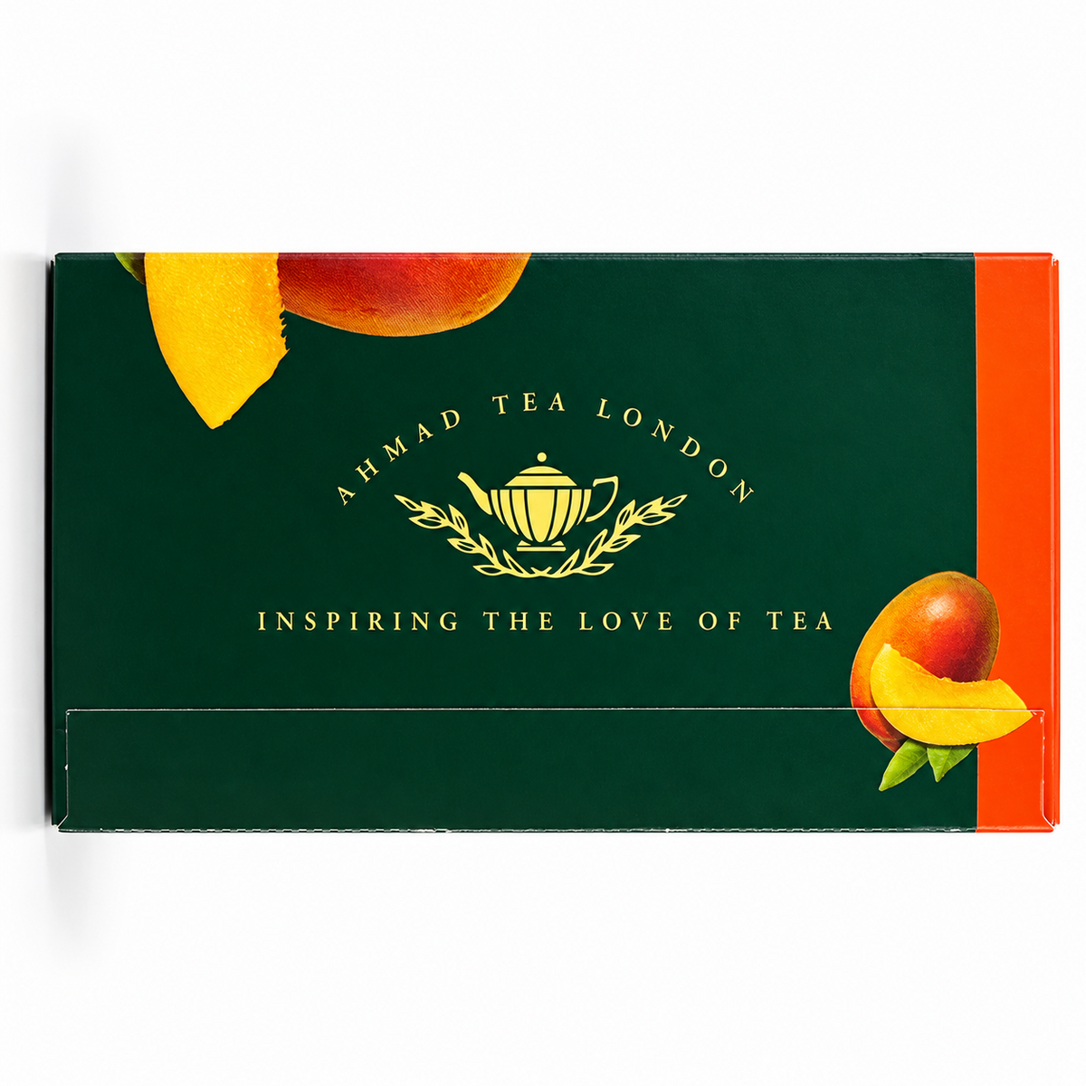 Ahmad Tea Mango Magic – lateral cu ilustrație mango