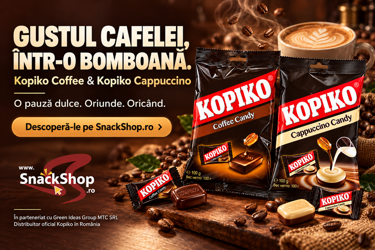 Kopiko, acum pe SnackShop.ro: un nou parteneriat cu Green Ideas Group MTC SRL