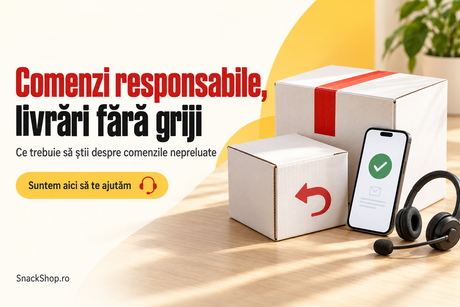 Comenzi returnate, plata în avans și punctele de fidelitate: politica SnackShop.ro