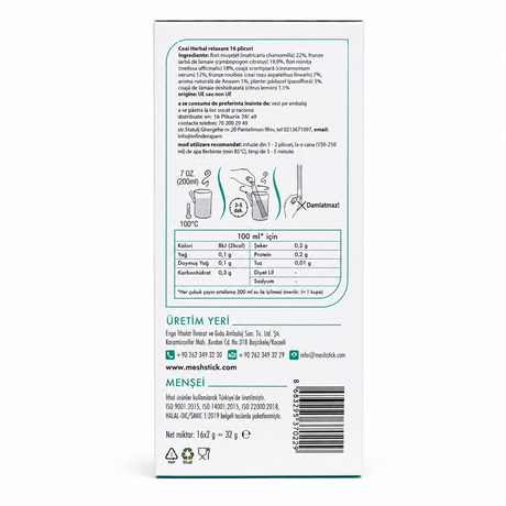 Mesh Ceai Herbal Relaxare 16 Plicuri