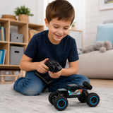Masina RC Off-Road pentru Copii cu Telecomanda 2.4 GHz, Anvelope Mari din Cauciuc si Baterie Reincarcabila, Negru