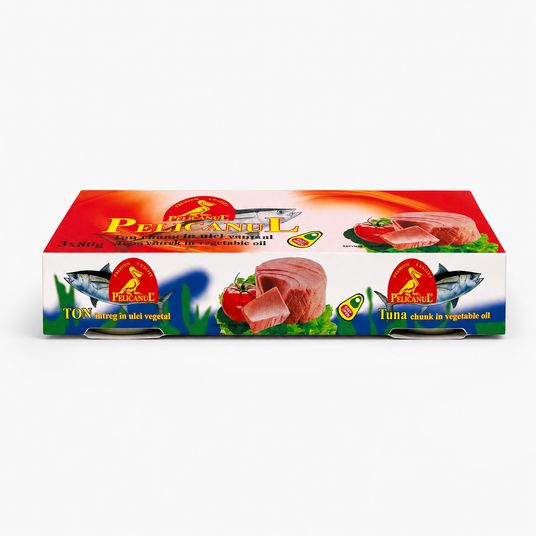 Pelicanul Ton Intreg In Ulei Vegetal 3 x 80 g