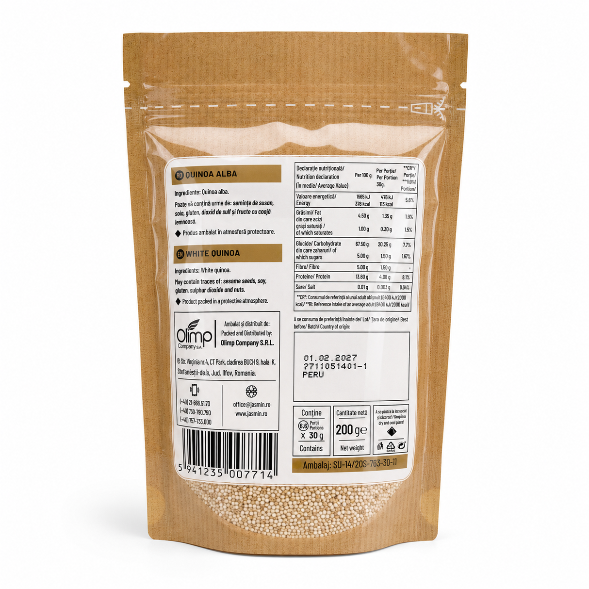 Jasmin Quinoa Alb 200 g