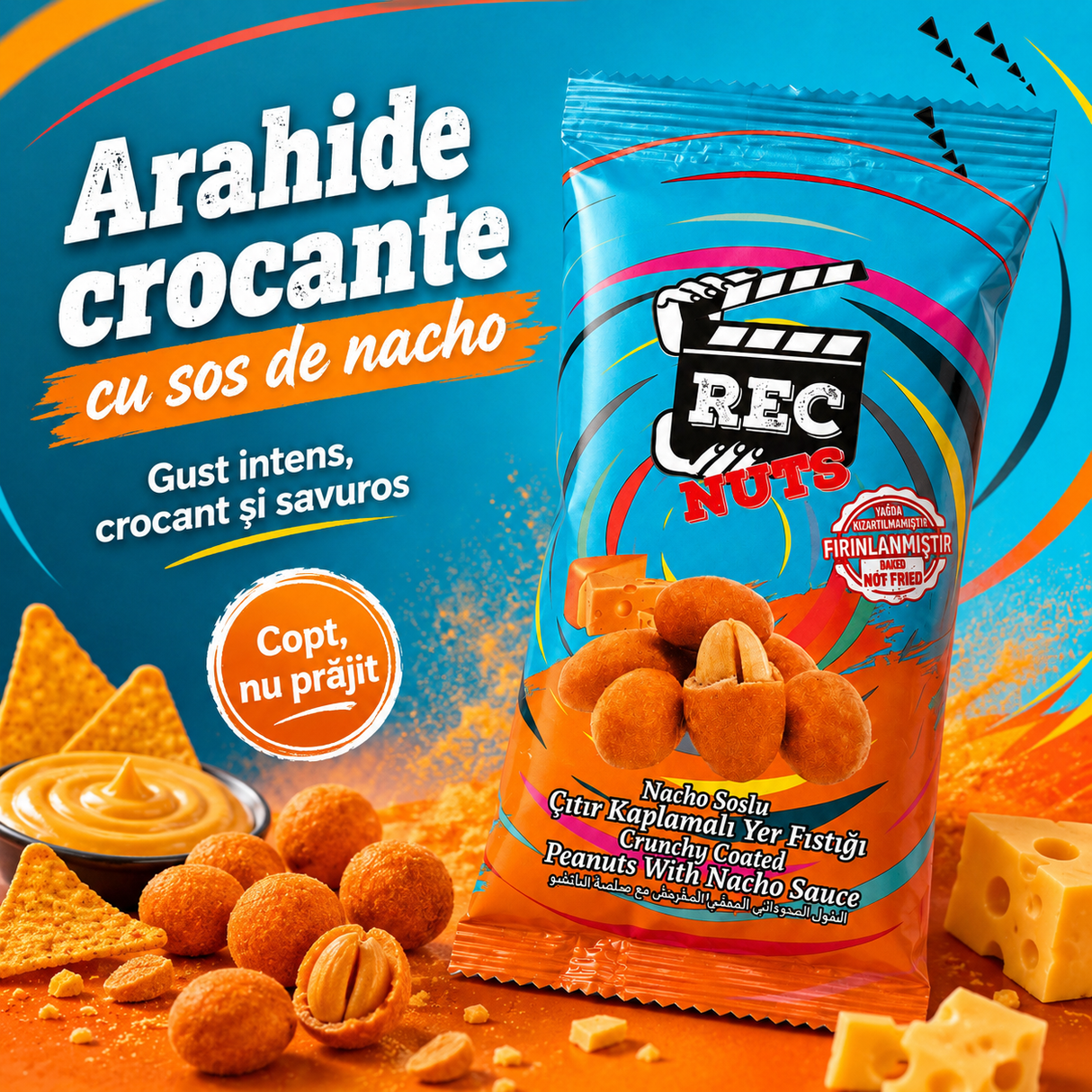 Rec Nuts Arahide Crocante cu Sos Nacho 40 g