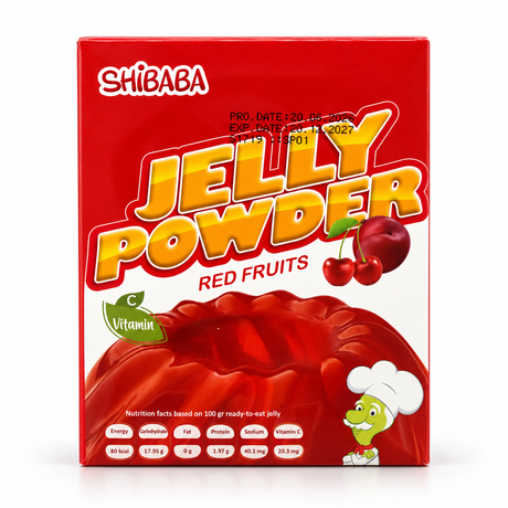 Shibaba Red Fruits Jelly Powder 100 g – pudră pentru jeleu cu aromă de fructe roșii, vedere față