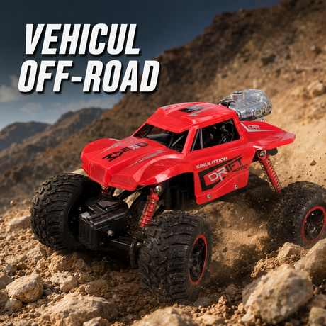 Masina cu Telecomanda RC 4WD, Lumini si Efect de Fum