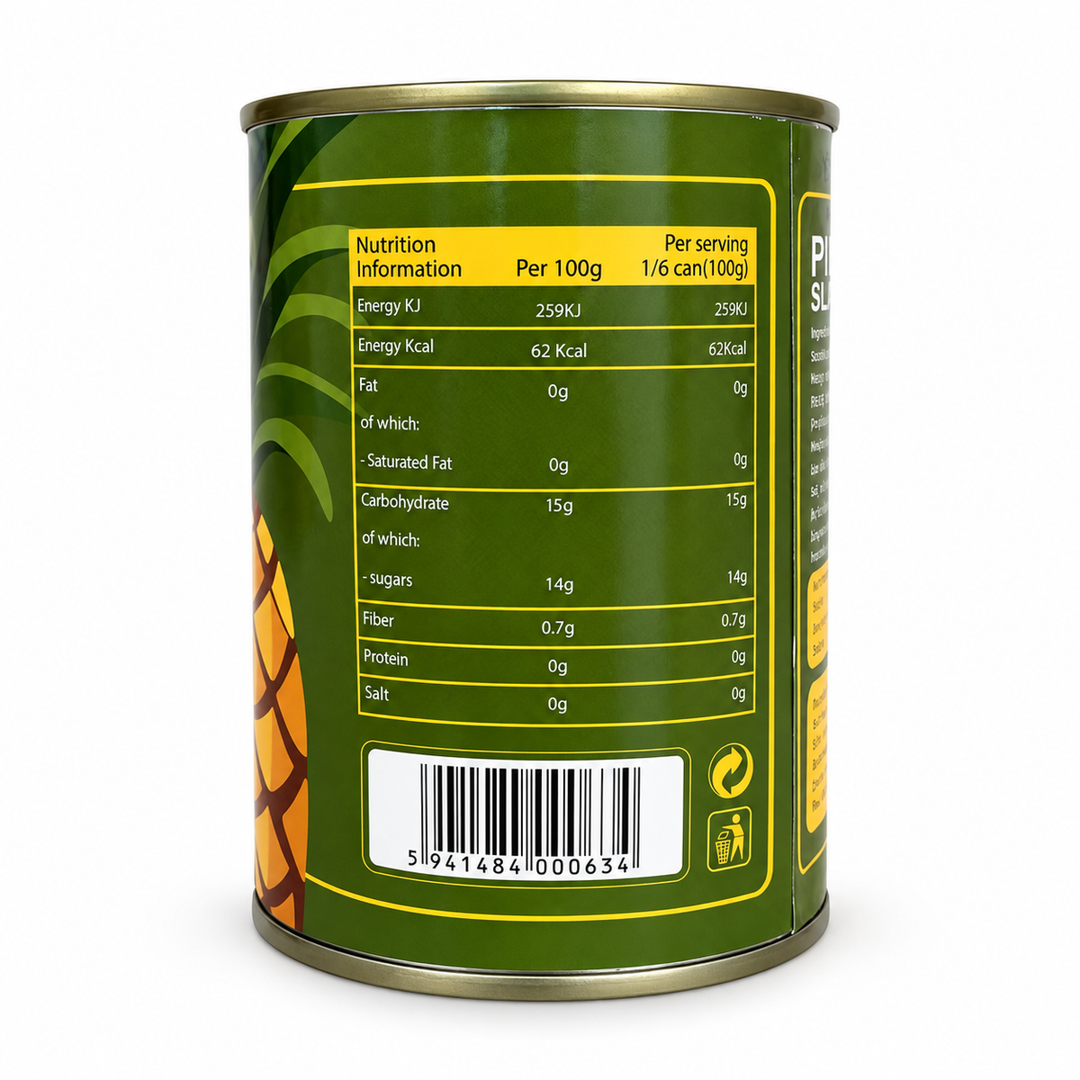 Sham Food Ananas Rondele 565 g