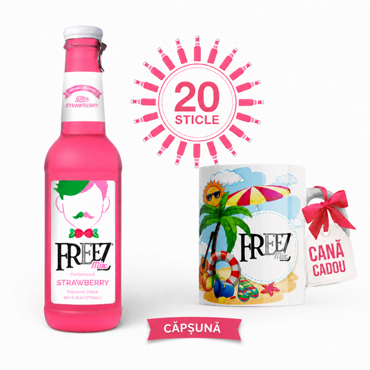 Freez Mix Capsuna - Pachet Promo Cu Cana (20 sticle x 275 ml)