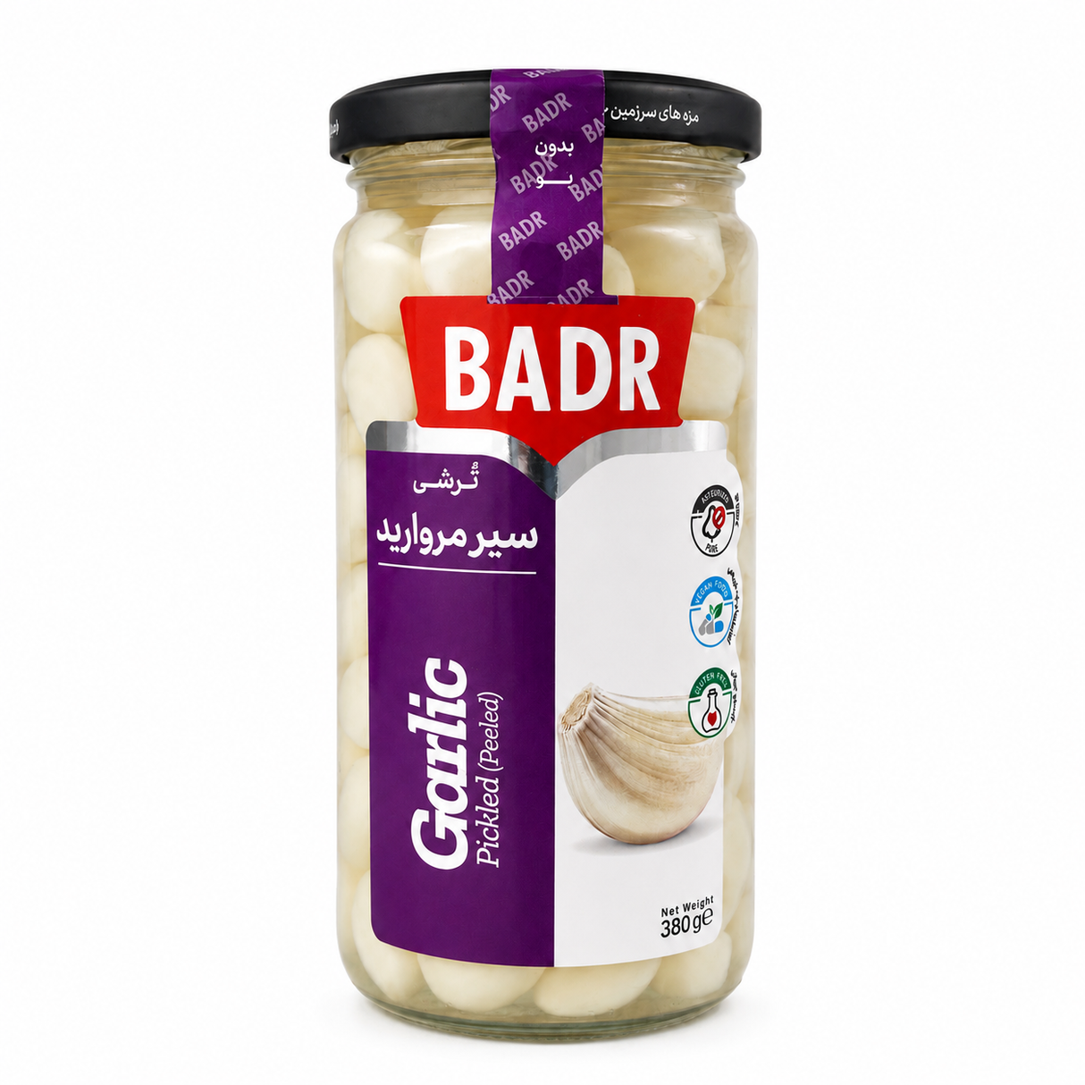 Badr Usturoi Decojit Conservat in Saramura 380 g