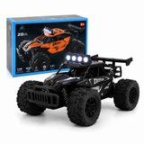 Masina RC Off-Road pentru Copii, Scara 1:16, 20 km/h, Roti All-Terrain, Lumini LED, Telecomanda 2.4 GHz, Acumulator Inclus, Negru