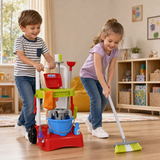 Set de Curatenie Pentru Copii cu Carucior, Mop si Galeata