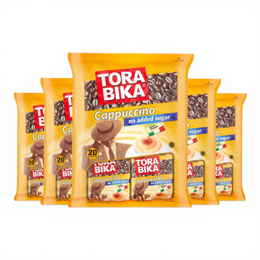 Pachet de 5 x Torabika Cappuccino fără zahăr adăugat (20 x 12,5 g)