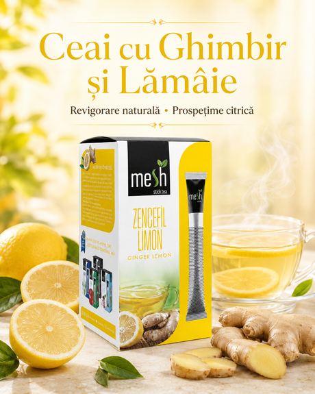 Mesh Ceai de Ghimbir cu Lamaie 16 Plicuri