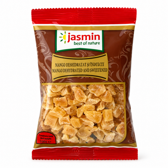 Jasmin Mango Confiat Cuburi 100 g