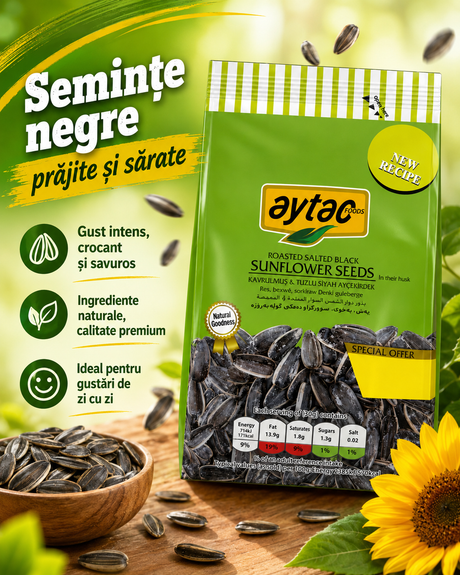 Aytac Seminte de Floarea-Soarelui Prajite si Sarate 100 g