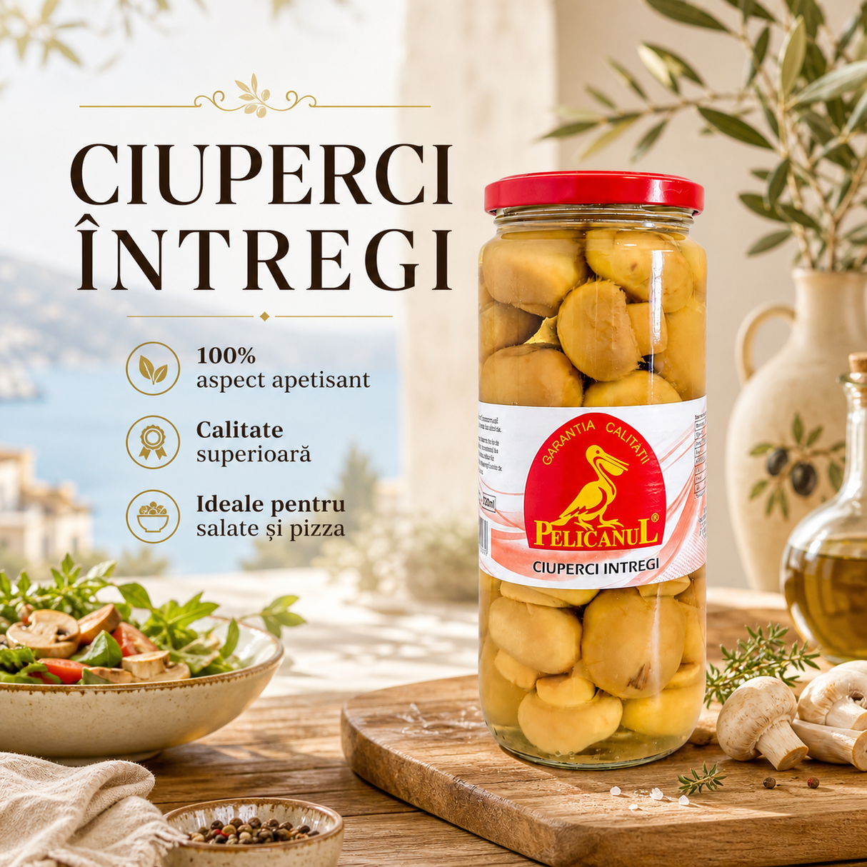 Pelicanul Ciuperci Intregi 550 g