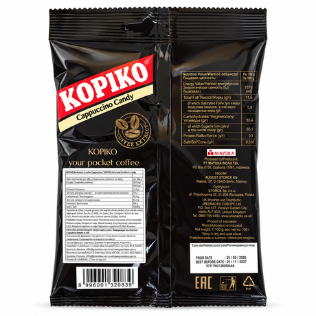 Bomboane cu Cafea Kopiko Cappuccino Candy 100 g