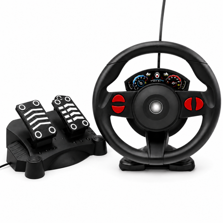 Masina RC Tip Supercar pentru Copii, Scara 1:16, cu Volan si Pedale, Simulator de Condus, Functii Interactive