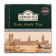 Ceai Ahmad Tea Earl Grey cu bergamotă, 100 plicuri a 2 g – ambalaj față