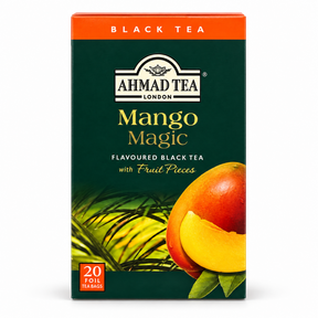 Ceai Ahmad Tea Mango Magic cu mango, 20 plicuri, 40 g – față