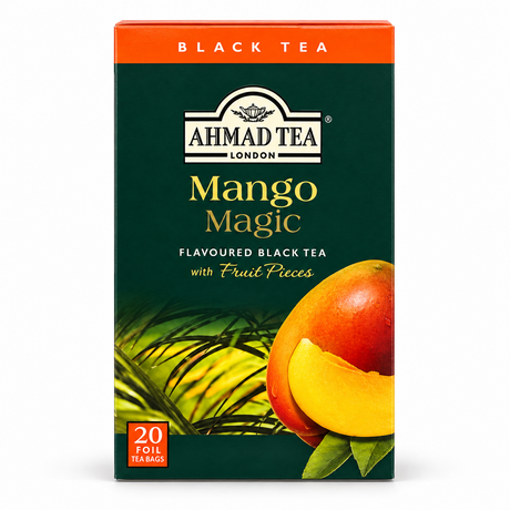 Ceai Ahmad Tea Mango Magic cu mango, 20 plicuri, 40 g – față