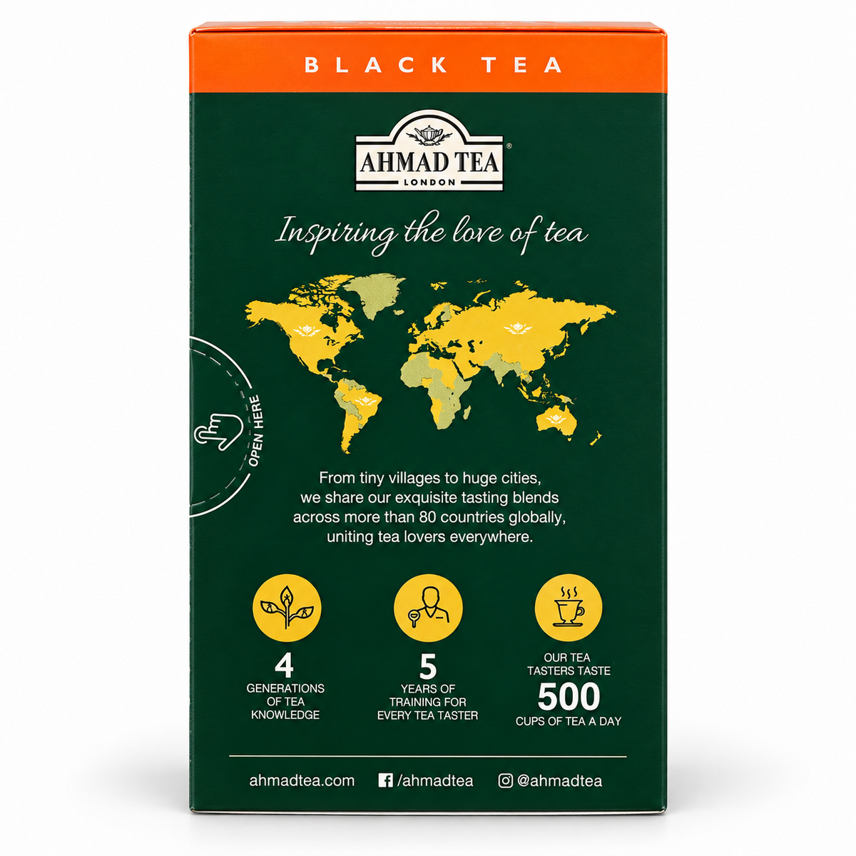 Ahmad Tea Mango Magic – spatele ambalajului