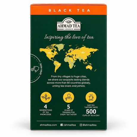 Ahmad Tea Mango Magic – spatele ambalajului