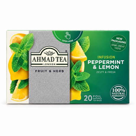 Ceai Ahmad Tea Peppermint & Lemon – vedere laterală