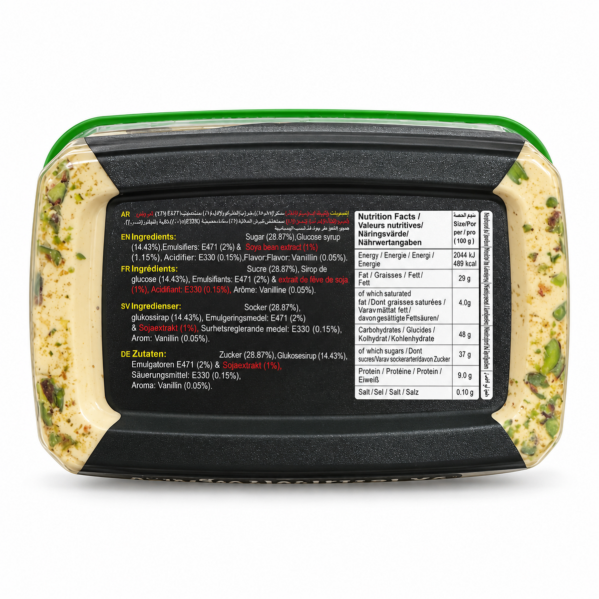 Durra Halva cu Fistic 700 g – ingredientele și valorile nutriționale pe 100 g