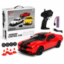 Masina RC Drift pentru Copii, Scara 1:24, Tractiune Integrala, Telecomanda 2.4 GHz, 2 Seturi de Anvelope Speed & Drift, Obstacole si Acumulator Incluse