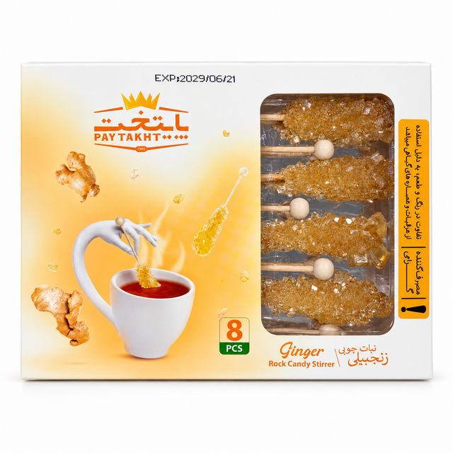 Paytakht Zahăr Candel cu Ghimbir 120 g – 8 bețișoare, imagine principală