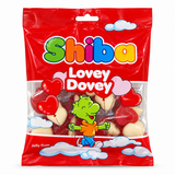 Shiba Lovey Dovey 90 g — bomboane gumate colorate în formă de inimă, față