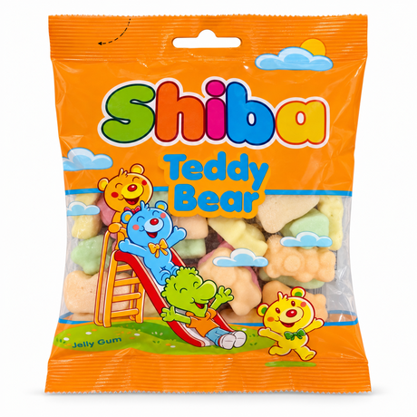 Shiba Teddy Bear, bomboane gumate în formă de ursuleți, 90 g – ambalaj față